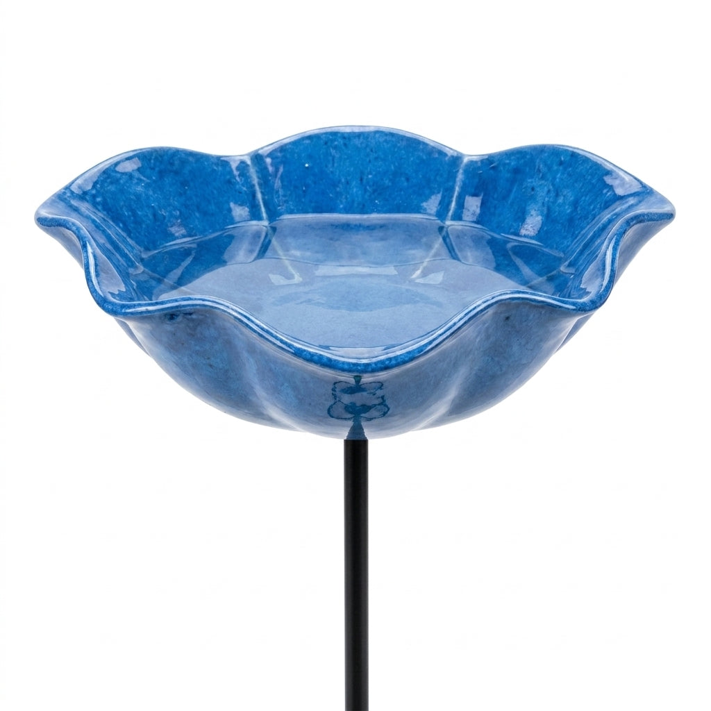 Flower-Shaped Bird Bath & Bee Watering Station Garden Stake for Hummingbirds Butterflies Pollinators Backyard Decor