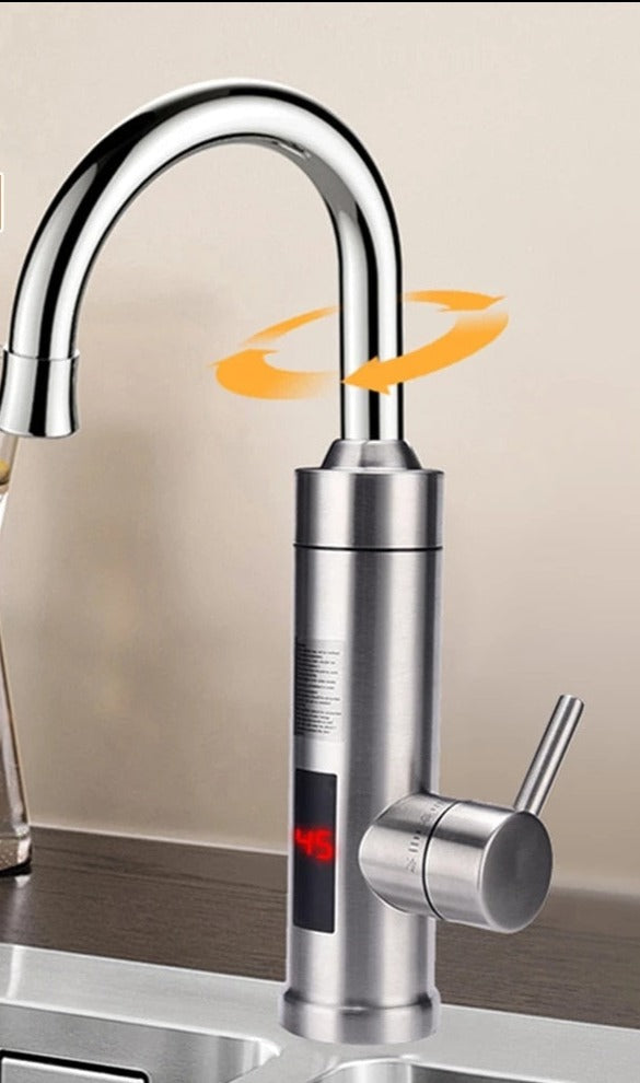 Hands-Free Sensor Faucet Brushed Nickel Stainless Steel Automatic Kitchen Sink Fixture Touch-Free Water Control for Modern Home Cooking