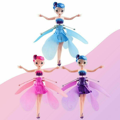 Flying Fairy Doll – Hand-Controlled Hovering Toy with Light-Up Wings for Girls & Boys – Interactive Flight Play