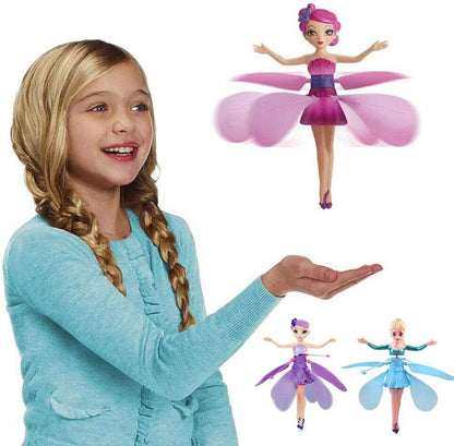 Flying Fairy Doll – Hand-Controlled Hovering Toy with Light-Up Wings for Girls & Boys – Interactive Flight Play