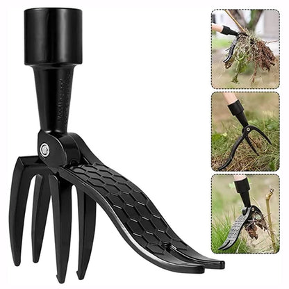 Adjustable Long-Handled Stainless Steel Weeder – No-Bend Tool for Garden Roots