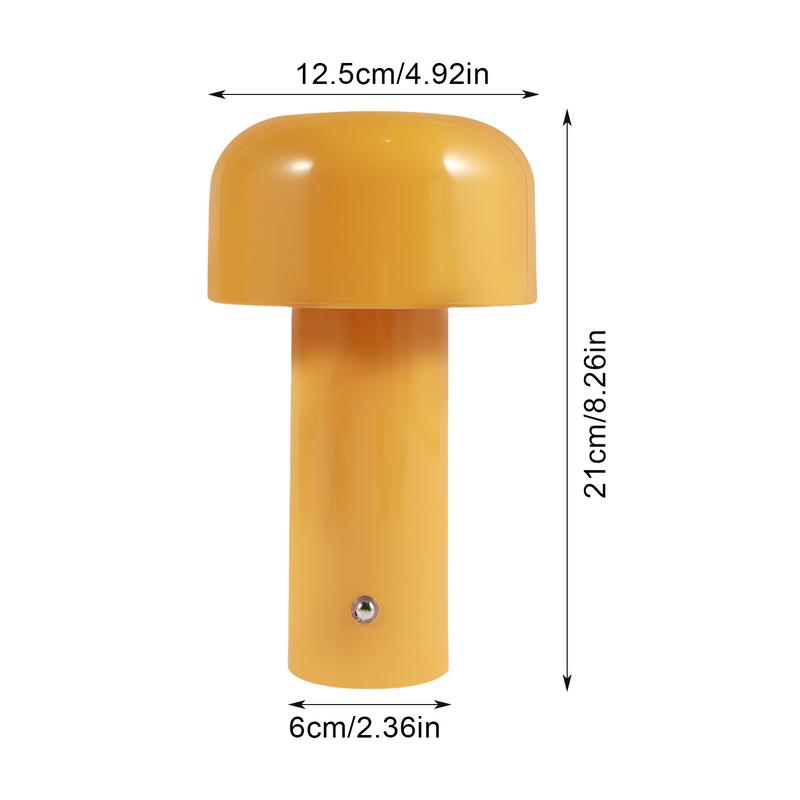 Portable LED Mushroom Desk Lamp | Cordless Soft Lighting
