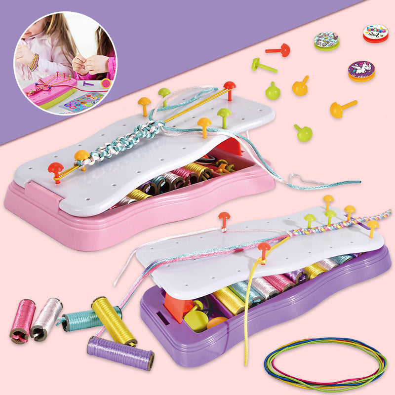 Kids' Friendship Bracelet Weaving Loom Kit – Creative Craft Set for Fine Motor Skills & Imaginative Play