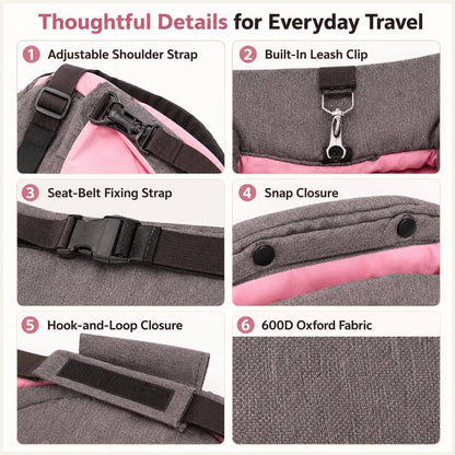 Ortekor 2-in-1 Foldable Dog Travel Bed & Carry Bag – Portable Cushioned Pet Bed for Road Trips, Car Rides & Home – Folds for Easy Travel & Cozy Rest Anywhere