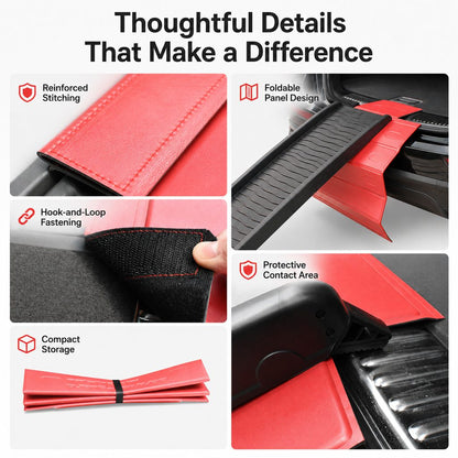 Ortekor Foldable Pet Ramp Bumper Protector Mat for SUVs - Protect Your Rear Bumper from Dog Scratches During Car Loading