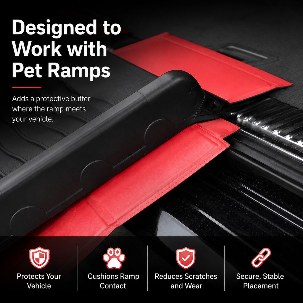 Ortekor Foldable Pet Ramp Bumper Protector Mat for SUVs - Protect Your Rear Bumper from Dog Scratches During Car Loading