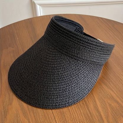 Women's Packable Straw Beach Hat with Adjustable Fit & Extra-Wide Shade | Travel-Friendly Summer Headwear | Pool, Vacation, Garden & Festiva
