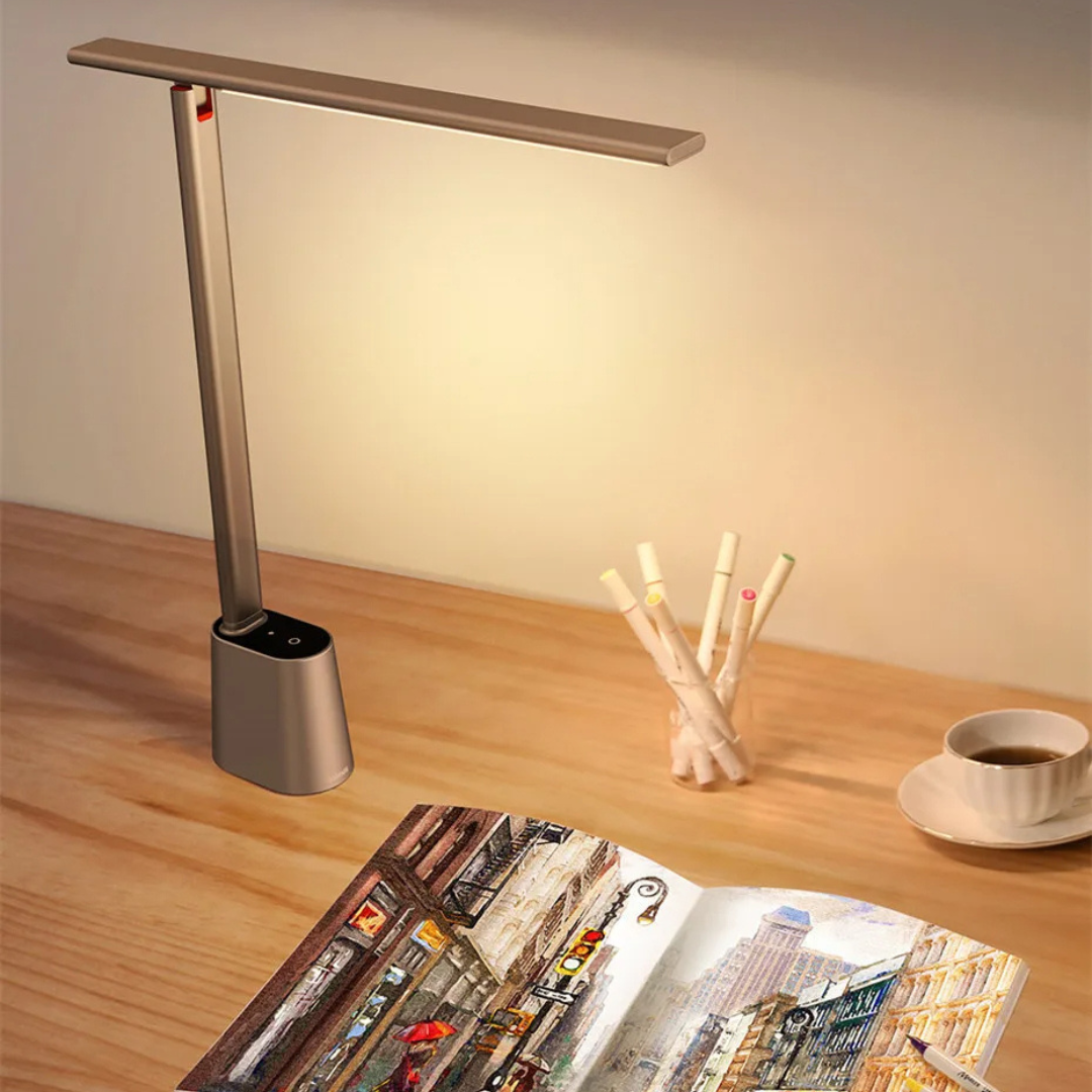 FoldLite | Foldable LED Desk Lamp with Dimming Function & USB Power | Compact Design for Home and Travel
