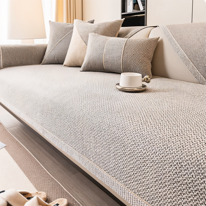 Furniture Throw for Couch & Sectional – Non-Slip Backing, Air-Permeable Weave, Multiple Sizes for 2-Seater & Corner Layouts
