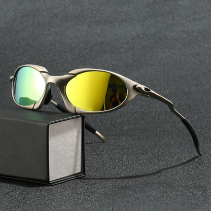 Polarized Sports Sunglasses for Men – Metal Frame with UV400 Lens Protection for Outdoors