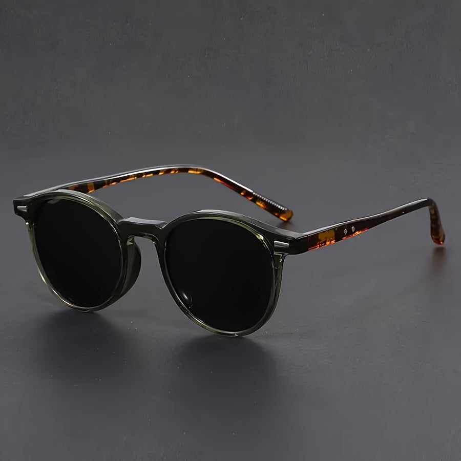 Men's Round Tortoiseshell Sunglasses – Lightweight Polycarbonate Frames for Everyday Retro Style
