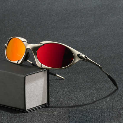 Polarized Sports Sunglasses for Men – Metal Frame with UV400 Lens Protection for Outdoors