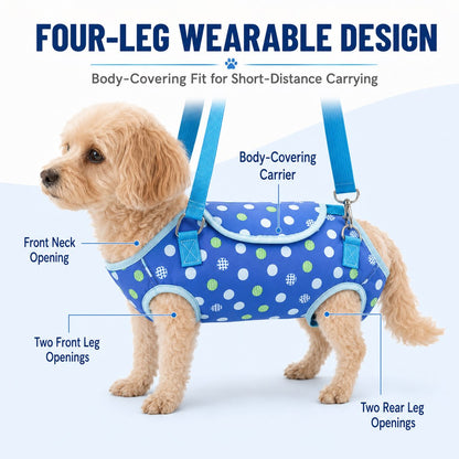 Ortekor Wearable Pet Carrier Harness for Small Dogs & Cats - Hands-Free Carry for Vet Visits & Short Outings