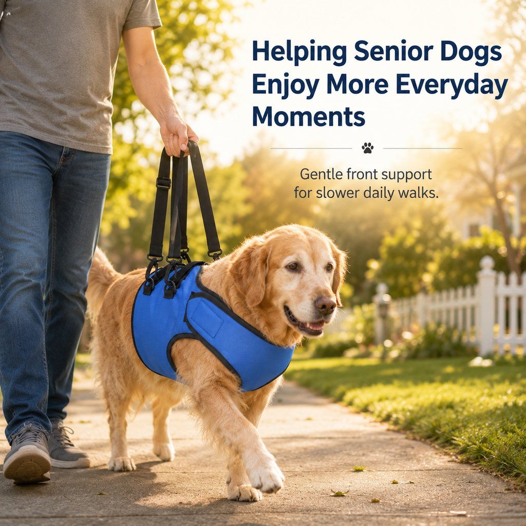 Ortekor Front Leg Support Harness for Senior Dogs – Mobility Lift Aid for Walking, Stairs & Car Rides