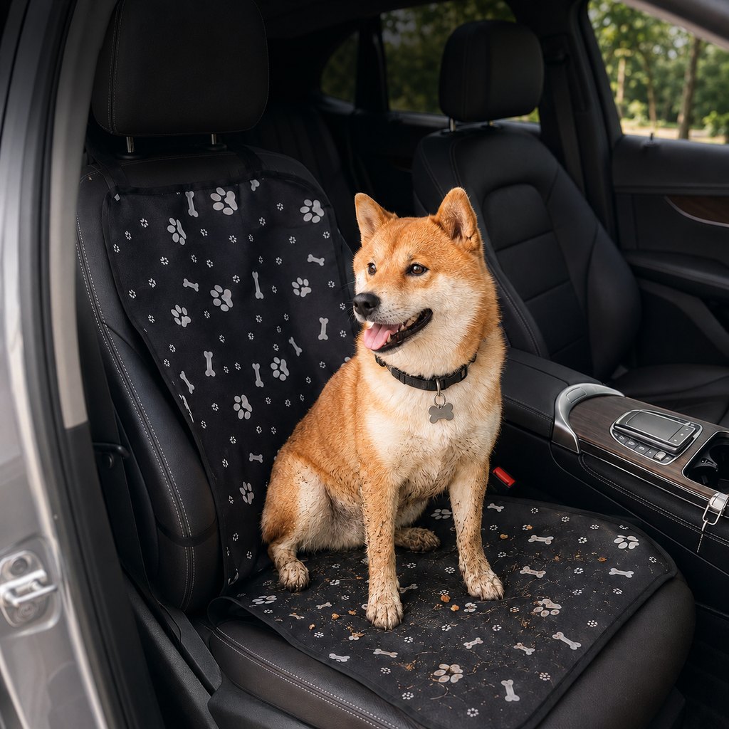 Ortekor Front Seat Pet Car Cover for Dogs - Waterproof Seat Protector for Mud, Fur & Scratches | Universal Fit for Cars, SUVs & Trucks