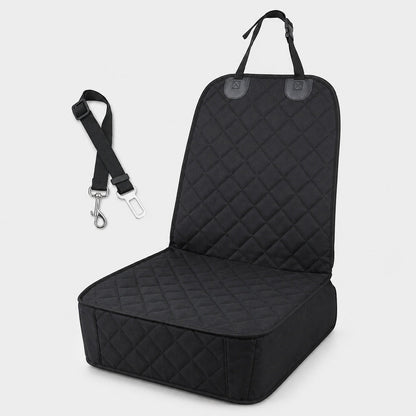 Ortekor Front Seat Pet Car Seat Cover with Seat Belt Tether - Passenger Seat Protector