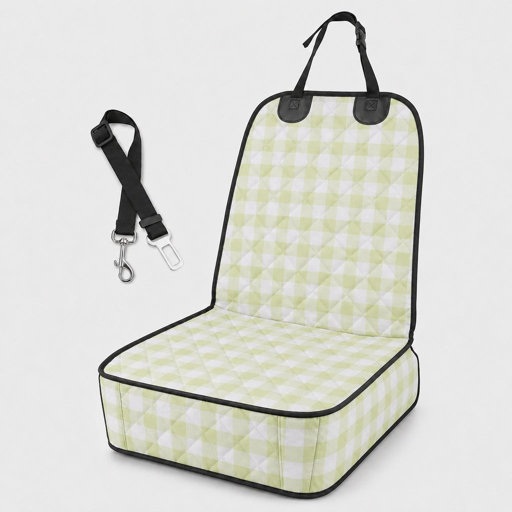 Ortekor Front Seat Pet Car Seat Cover with Seat Belt Tether - Passenger Seat Protector