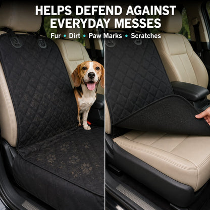 Ortekor Front Seat Pet Car Seat Cover with Seat Belt Tether - Passenger Seat Protector