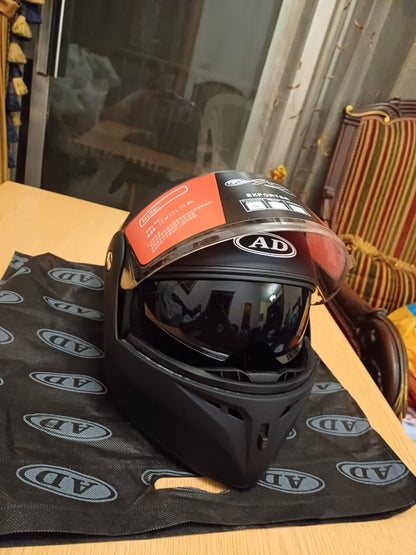 Full Face Motorcycle Helmet with Impact Resistant Shell, Ventilated Full Face Helmet with Anti Scratch Visor for Adults