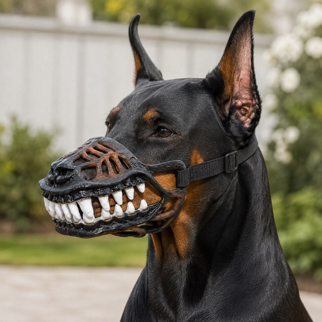Ortekor Funny Dinosaur Costume Dog Muzzle for Halloween Parties & Photos – Instant Costume Upgrade