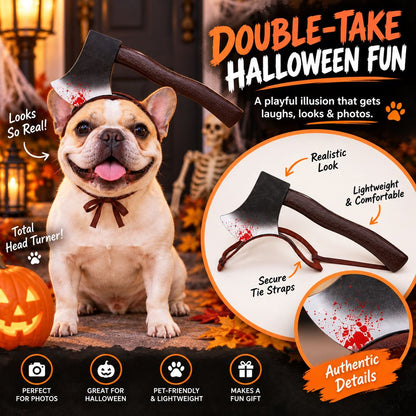 Ortekor Funny Halloween Pet Headwear for Dogs & Cats - Quick Tie-On Costume Prop for Parties, Photos & Trick-or-Treating