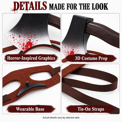 Ortekor Funny Halloween Pet Headwear for Dogs & Cats - Quick Tie-On Costume Prop for Parties, Photos & Trick-or-Treating