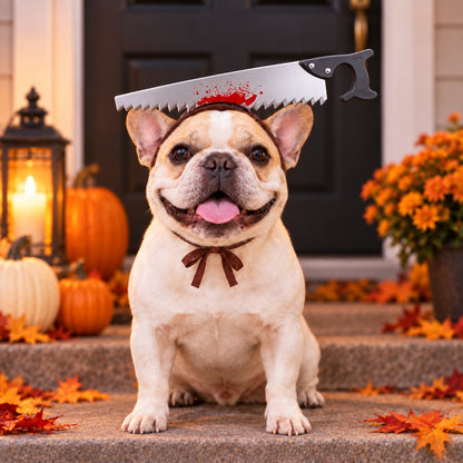 Ortekor Funny Halloween Pet Headwear for Dogs & Cats - Quick Tie-On Costume Prop for Parties, Photos & Trick-or-Treating