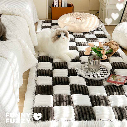 Chenille Pet Blanket with Non-Slip Backing – Plush Furniture Protector for Dogs & Cats – Machine Washable Couch Cover