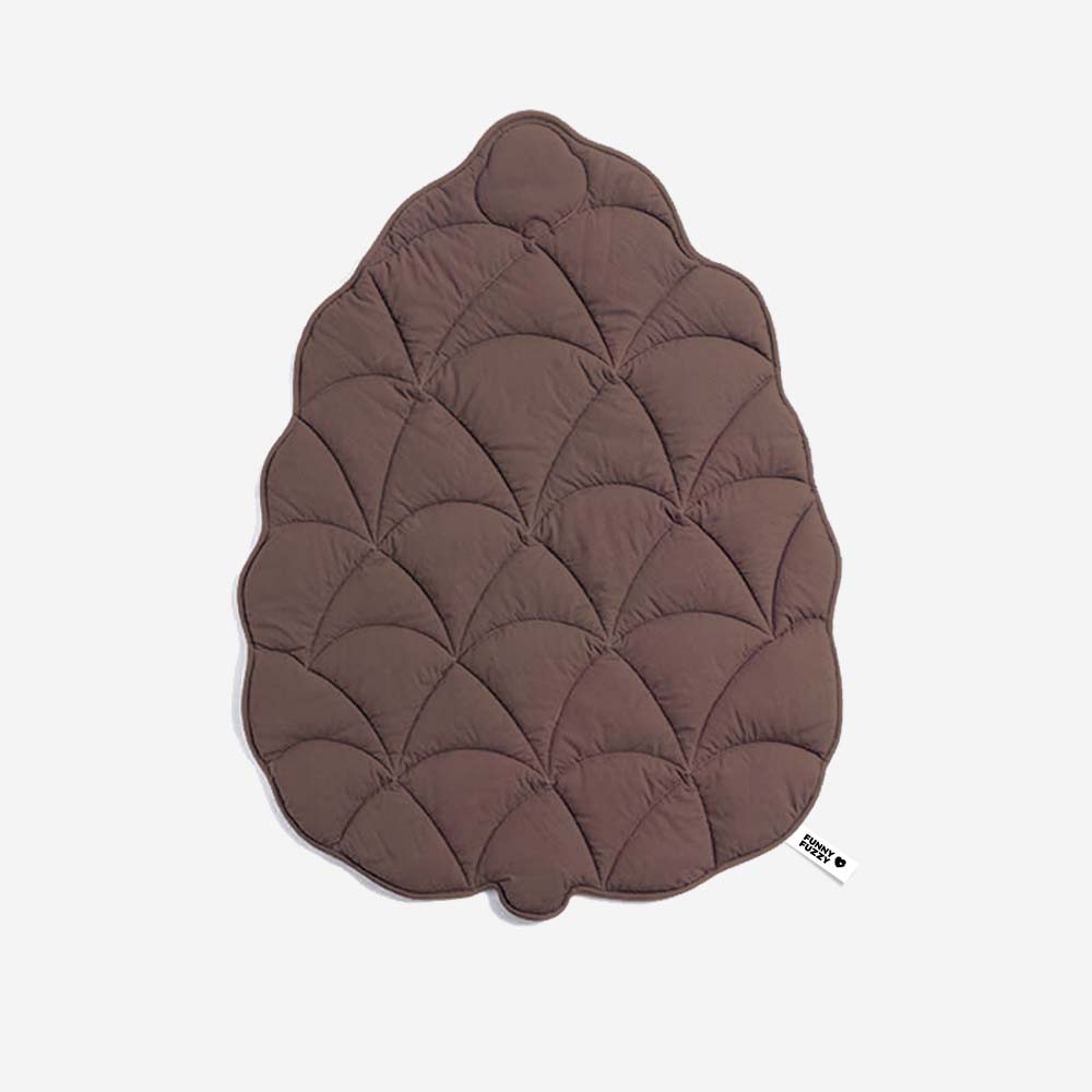 Botanical Leaf-Shaped Pet Throw Blanket - Soft Cotton-Polyester Cover for Dogs & Cats - Machine Washable Couch Protector & Floor Mat for