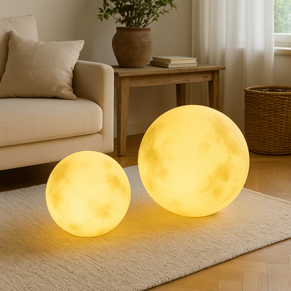 Solar Outdoor Moon Globe Light Sphere Garden Pathway Decoration Waterproof LED Resin Yard Patio Balcony Ambient Lighting