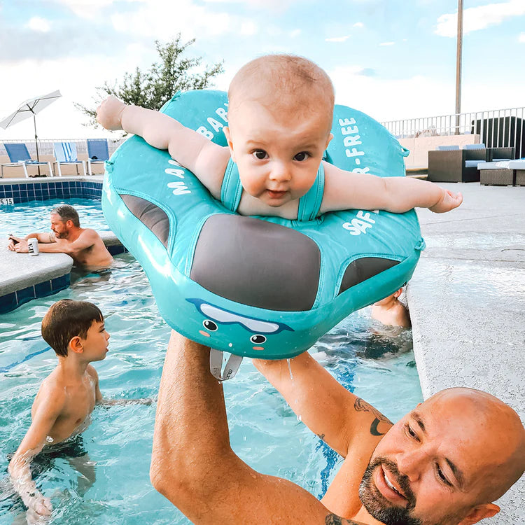 Inflatable Baby Float Ring with Sun Canopy UPF 50+ for Pool Beach Swimming Toddler Infant Water Safety Seat