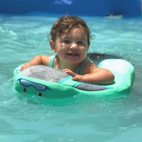 Inflatable Baby Float Ring with Sun Canopy UPF 50+ for Pool Beach Swimming Toddler Infant Water Safety Seat