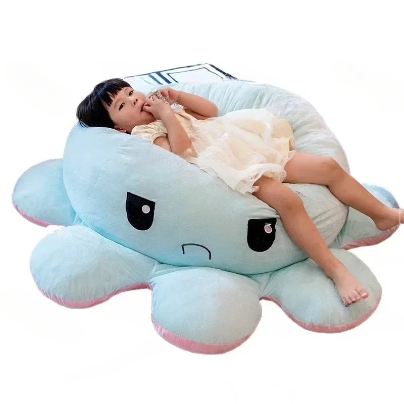 Double-Sided Emotion Plush Toy – Oversized Stuffed Animal for Feelings Expression, Room Decor & Cuddles