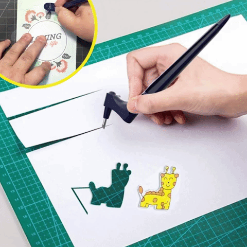 360° Rotating Blade Precision Craft Knife Pen for Intricate Paper Cutting, Stencils, Scrapbooking & Model Making | Detail Cutter Tool