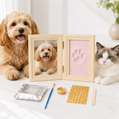 Ortekor Pet Paw Print Frame Kit for Dogs & Cats - DIY Keepsake Photo Frame for Home Display, First Paw Memories & Pet Loss Sympathy Gift
