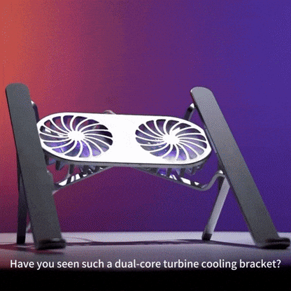 ProLift | Adjustable Laptop Stand for Desk with Dual Cooling Fans | Ergonomic Riser for Enhanced Comfort and Performance