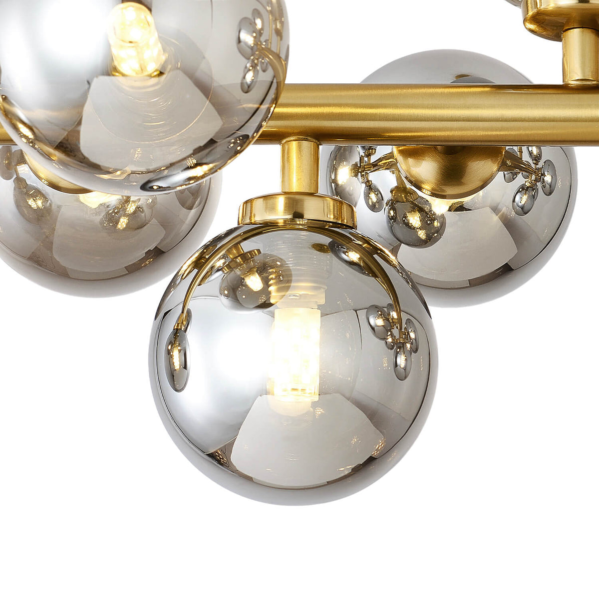 16-Light Linear Island Chandelier with Frosted Glass Globes Gold Finish for Dining Room Kitchen