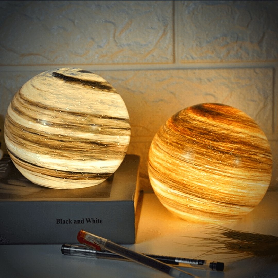 USB Moon Sphere Accent Light 6-Inch Glass Orb 16-Color LED Bedside Nightlight for Bedroom Desk Shelf Ambient Glow Decor Touch Control Rechar