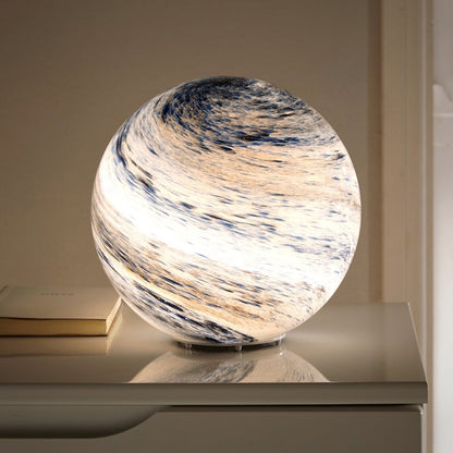 Sphere Accent Lamp 5 Inch Rechargeable 16-Color Remote-Controlled Glass Orb Light for Bedroom Nightstand Office Desk Ambient Glow Decor