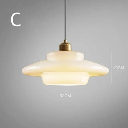 Frosted Glass Globe Hanging Light Fixture with Brass Accents for Kitchen Island, Dining Table & Entryway | Adjustable Height Ceiling Lamp wi
