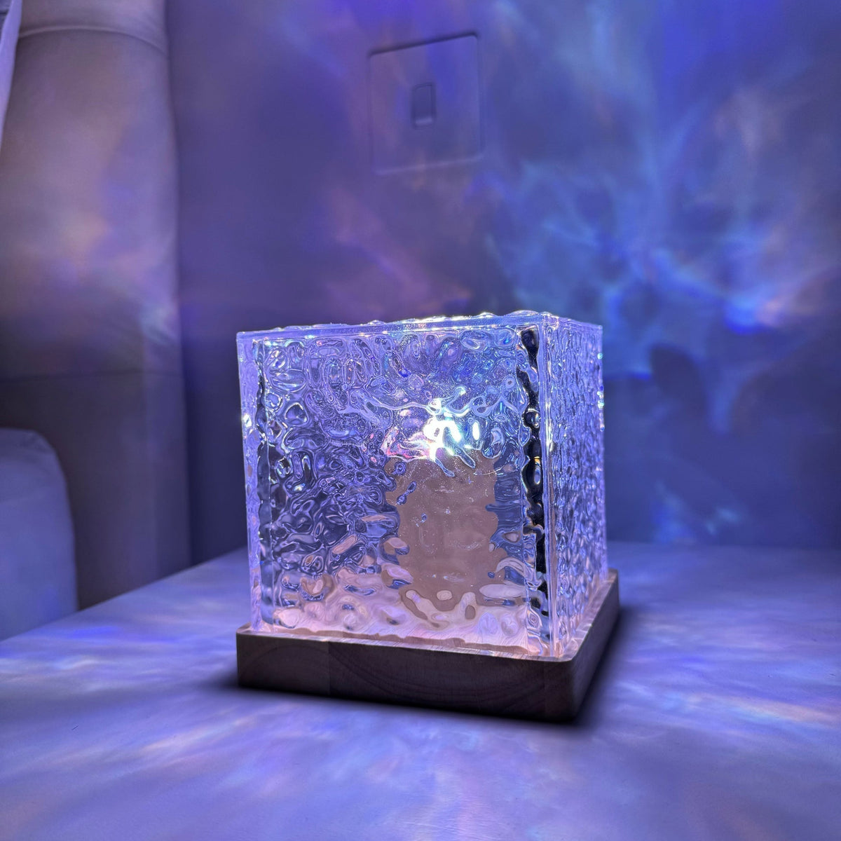 Acrylic Prism Cube Light 5 inch USB Powered Color Changing Remote Controlled Decorative Atmosphere Lamp for Bedroom Living Room Desk Nightst