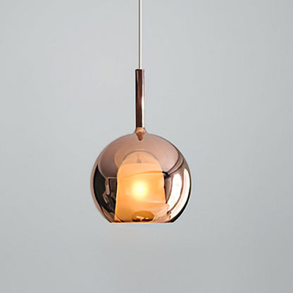 Glass Dome Hanging Ceiling Light 10 Inch for Kitchen Island Dining Room Indoor Pendant Fixture Adjustable Wire Metal Hardware