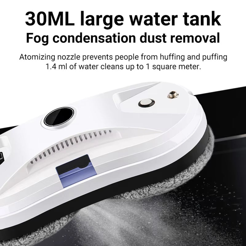 Automated Glass Cleaner Robot with AI Navigation & Spray System for Streak-Free Windows, Glass Doors, Mirrors