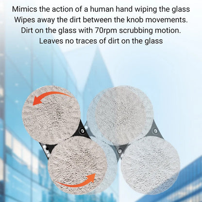 Automated Glass Cleaner Robot with AI Navigation & Spray System for Streak-Free Windows, Glass Doors, Mirrors