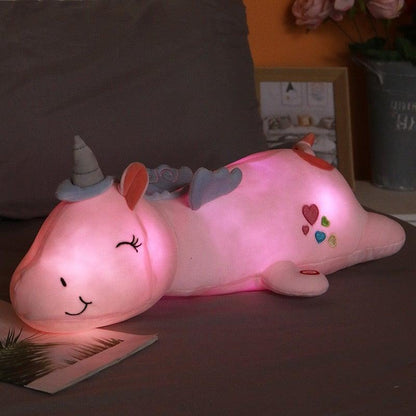 Light-Up Unicorn Plush Toy with Rainbow LED Glow | Soft Stuffed Nightlight for Girls & Boys | Battery-Powered Cuddle Buddy Bedroom