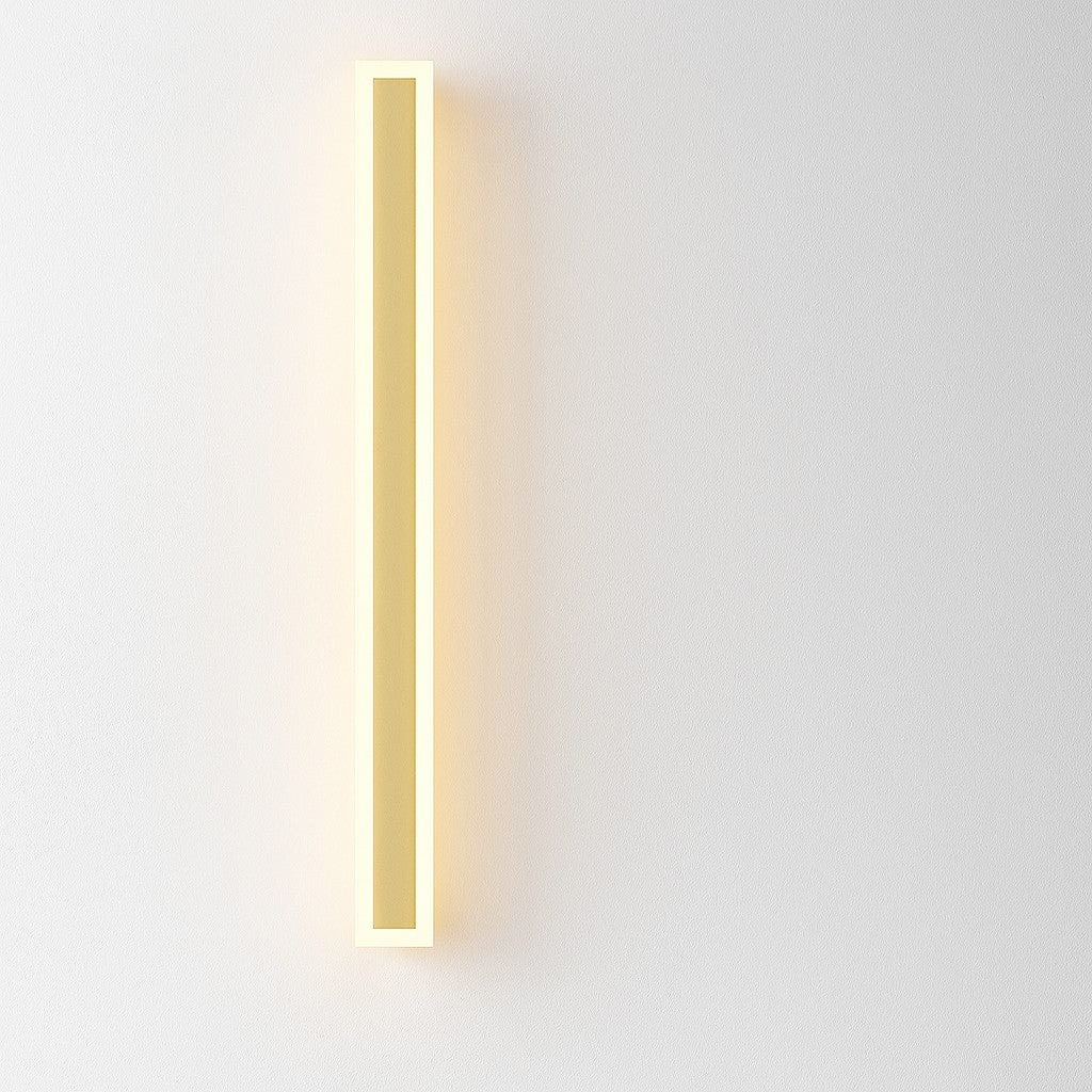 Linear Outdoor LED Wall Sconce Gold Finish Waterproof Dimmable IP65 Hardwired AC 85-265V Modern Exterior Lighting for Patio Garden Porch