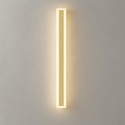 Linear Outdoor LED Wall Sconce Gold Finish Waterproof Dimmable IP65 Hardwired AC 85-265V Modern Exterior Lighting for Patio Garden Porch