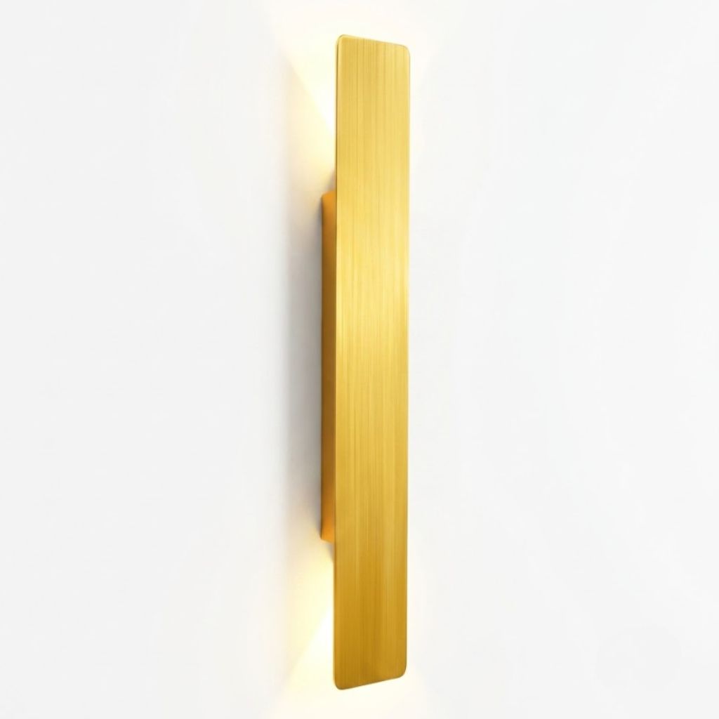 Outdoor Aluminum LED Wall Sconce Gold Finish IP65 Weatherproof Hardwired for Patio Porch Entryway 6W 18W 24W Options 2700K 6500K Lighting