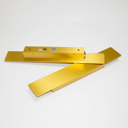 Weatherproof Aluminum Sconce with Dual-Beam LED Lighting for Patios, Entryways & Deck Walls — Gold Metal Exterior Fixture