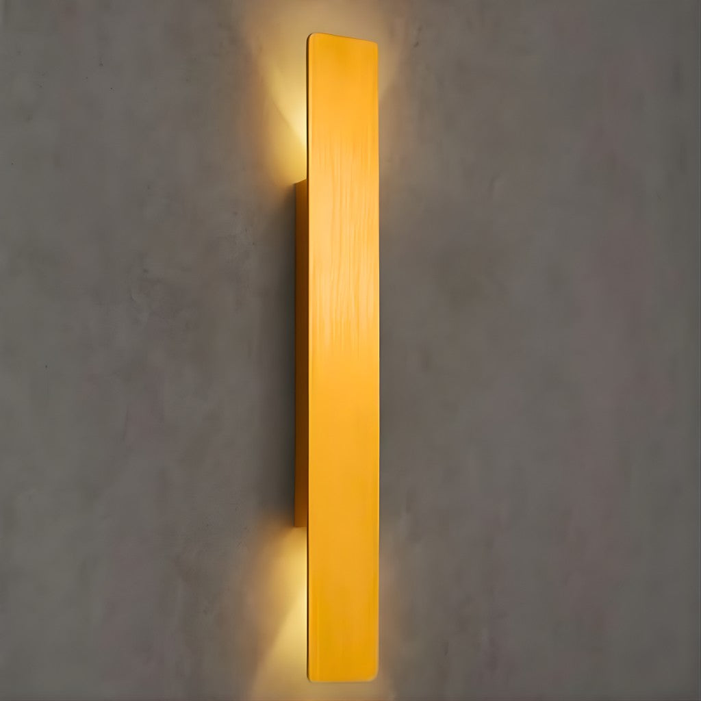 Weatherproof Aluminum Sconce with Dual-Beam LED Lighting for Patios, Entryways & Deck Walls — Gold Metal Exterior Fixture